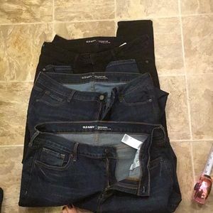 Old Navy LOT of 3 denim skinny jeans 14 tall